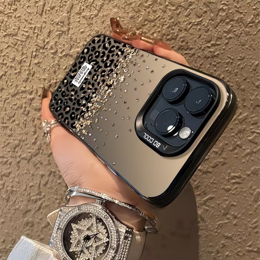 Phone Cases Leopard Print - Leopard Speckled Gold Matte Finish Phone