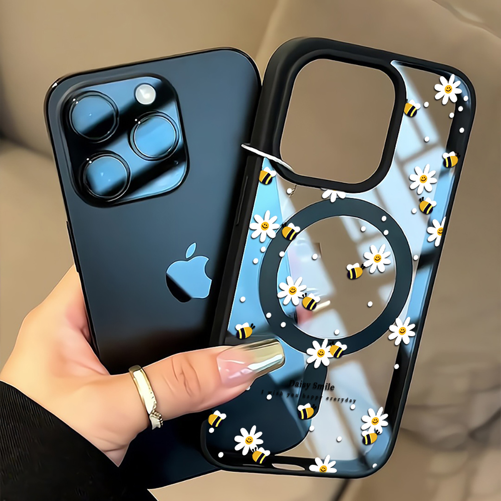 Phone Cases Transparent - Fresh Daisy Bee Phone Case For