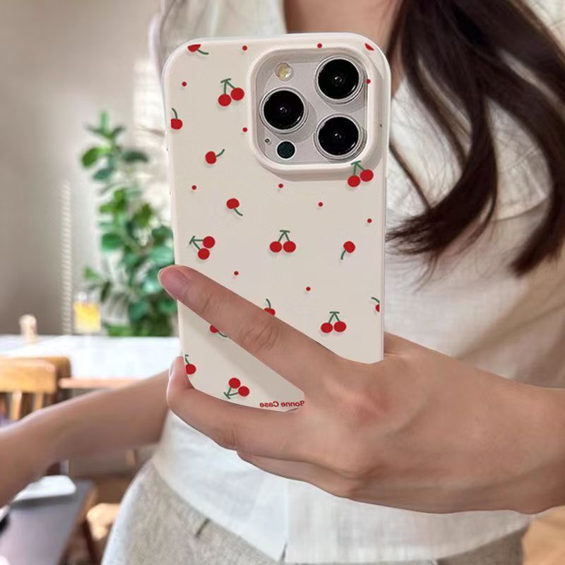 Cute Cartoon Case - Cute Cartoon Cherry Lichee Pattern Phone