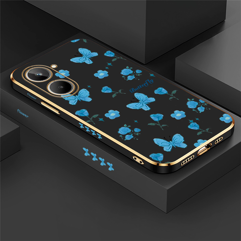 Phone Cases Realme - Flower Butterfly Print Phone Case For