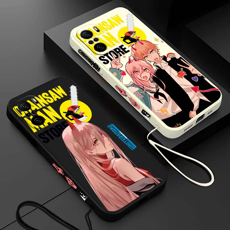 Phone Cases Men - Anime Chainsaw Man power Denji Cover