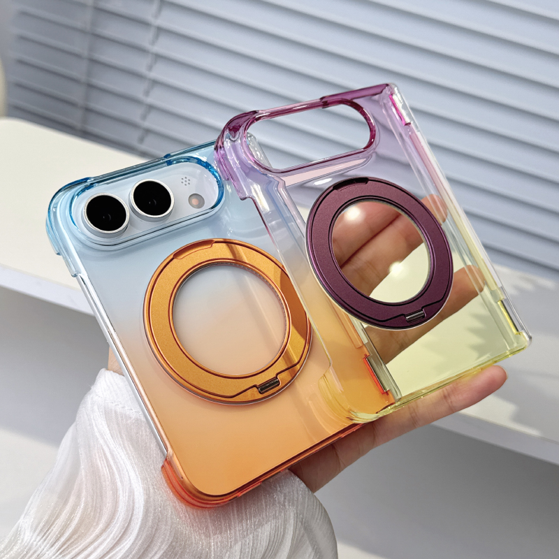 Gradient Color Case - For Magsafe Magnetic 360°Rotating Metal Bracket
