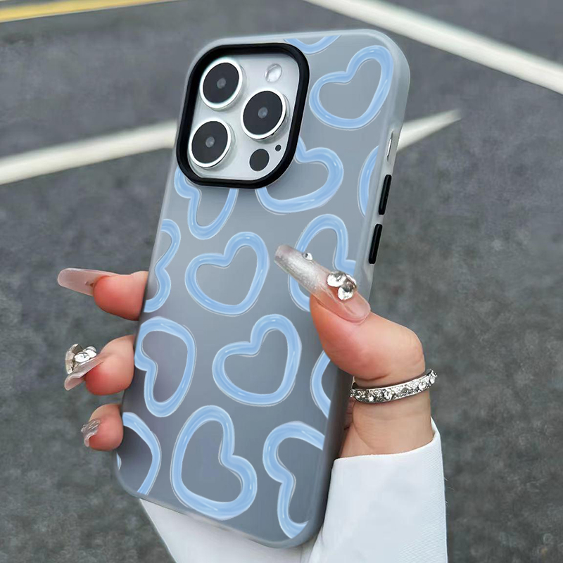 Phone Cases Art - Cute Oil Painting Love Heart Pattern