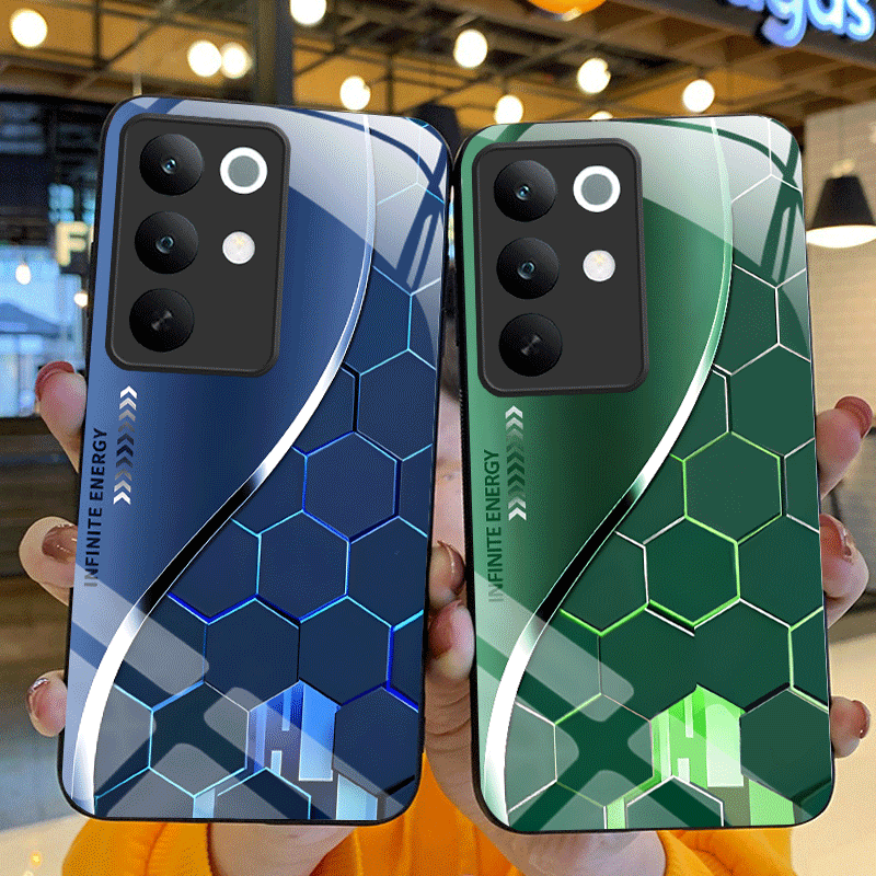 Hard Tempered Glass Case For R - Gradient Color Case recension och pris