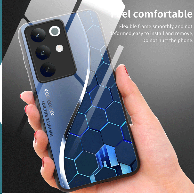 Hard Tempered Glass Case For R - Gradient Color Case recension och pris
