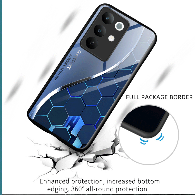 Hard Tempered Glass Case For R - Gradient Color Case recension och pris
