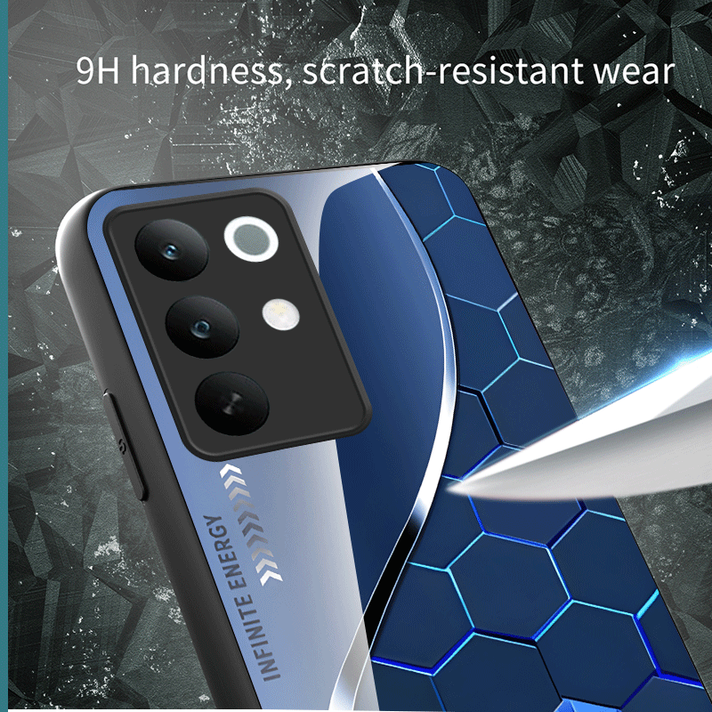 Hard Tempered Glass Case For R - Gradient Color Case recension och pris