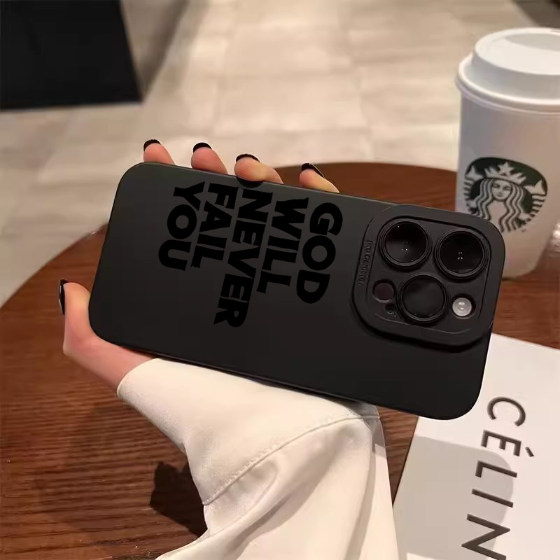 Slogan Pattern Liquid Silicone - Silicone Liquid Case recension och pris