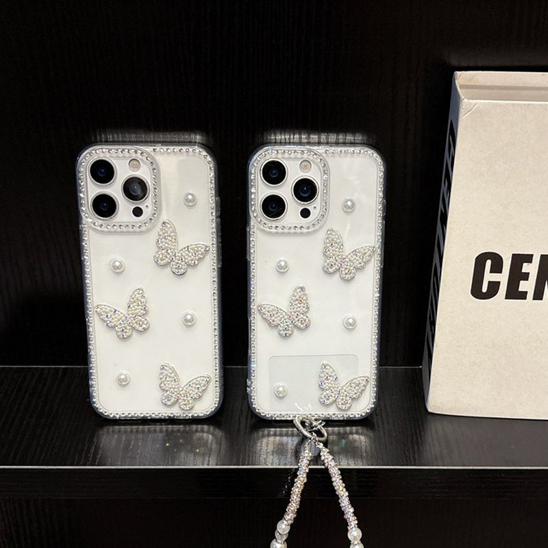 Pearl Butterfly Bling Diamond  - Phone Cases Loopy recension och pris