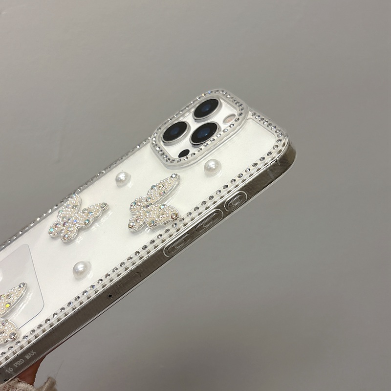 Pearl Butterfly Bling Diamond  - Phone Cases Loopy recension och pris