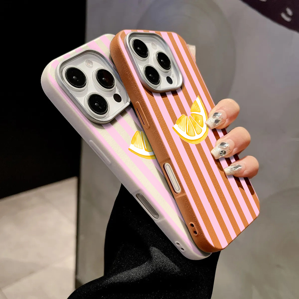 Lemon Pink Stripes Phone Case  - Phone Cases Xiaomi 15 recension och pris