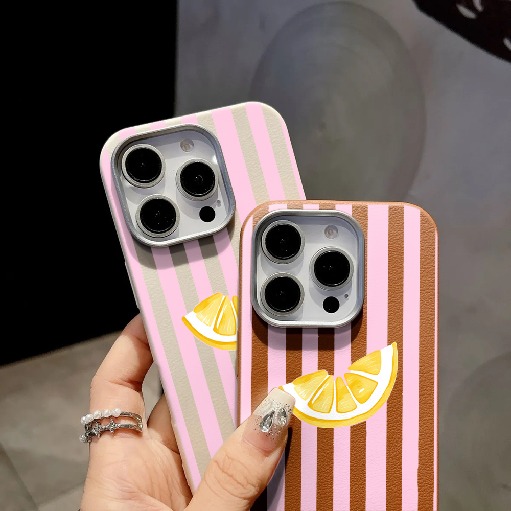 Lemon Pink Stripes Phone Case  - Phone Cases Xiaomi 15 recension och pris