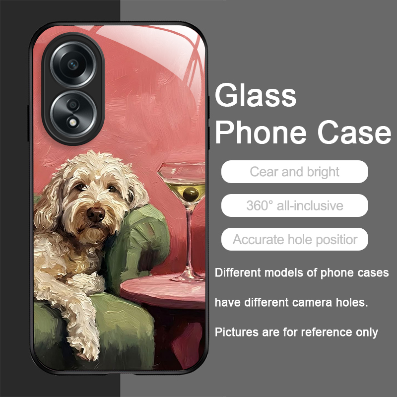 Oil Painting Yellow Dog Black  - Phone Cases Realme recension och pris