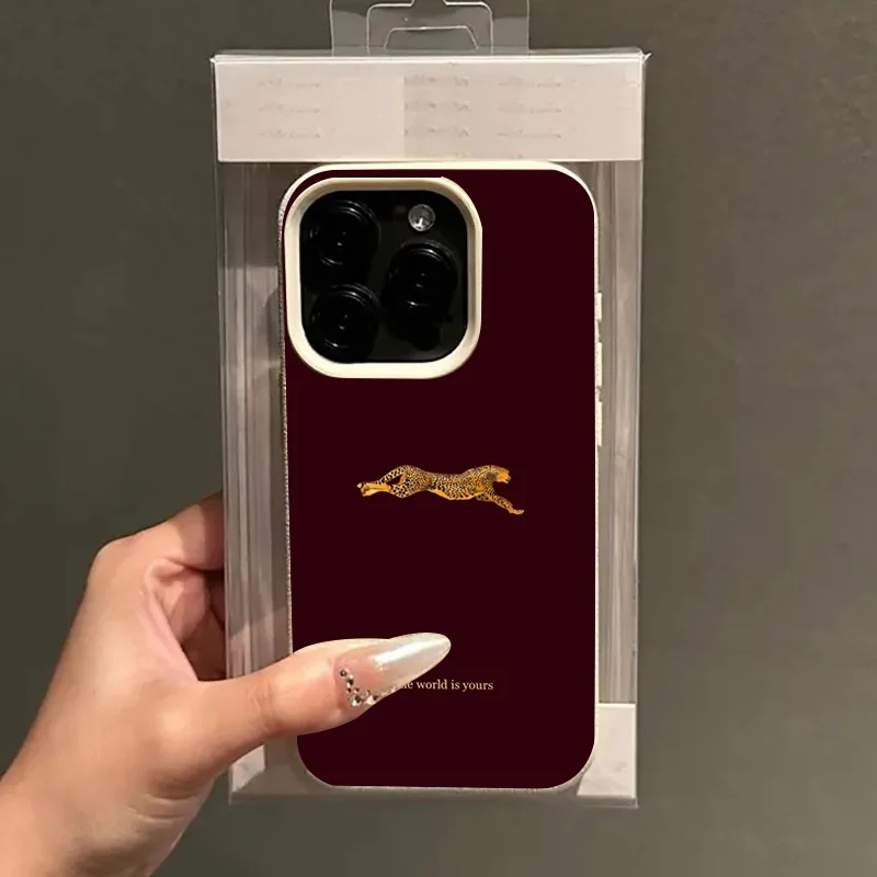 Fashion Leopard Wine Red Soft  - Phone Cases Leopard Print recension och pris
