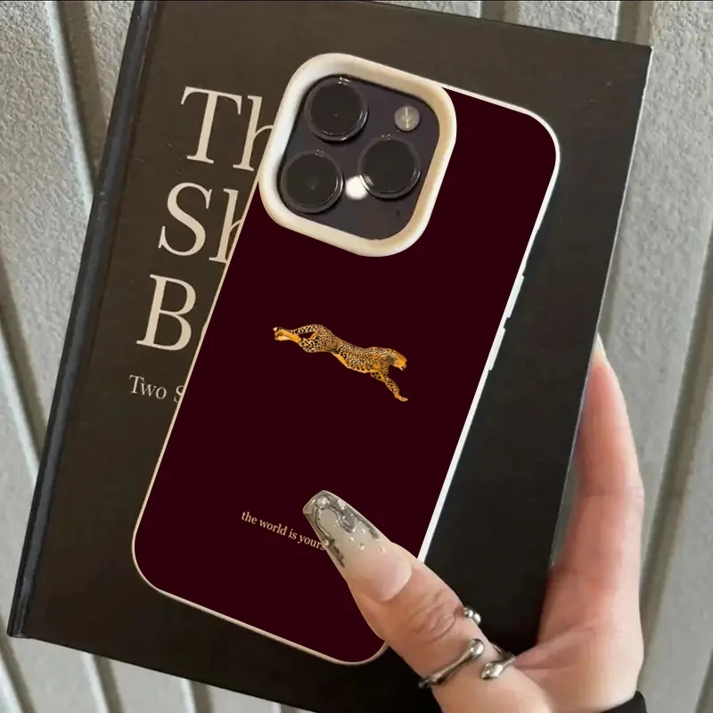 Fashion Leopard Wine Red Soft  - Phone Cases Leopard Print recension och pris