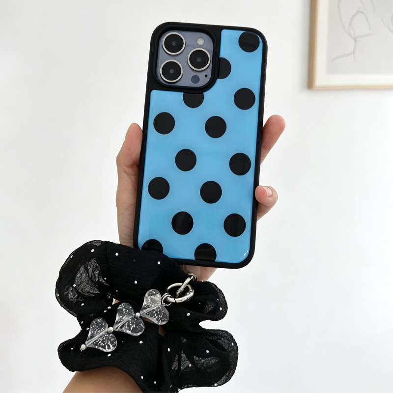 Blue Black Polka Dot Phone Cas - Phone Cases With Charms recension och pris