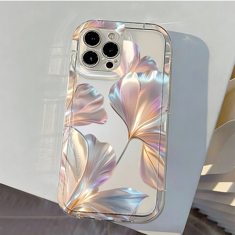 Colorful Metallic Ginkgo Print - Phone Cases Transparent recension och pris