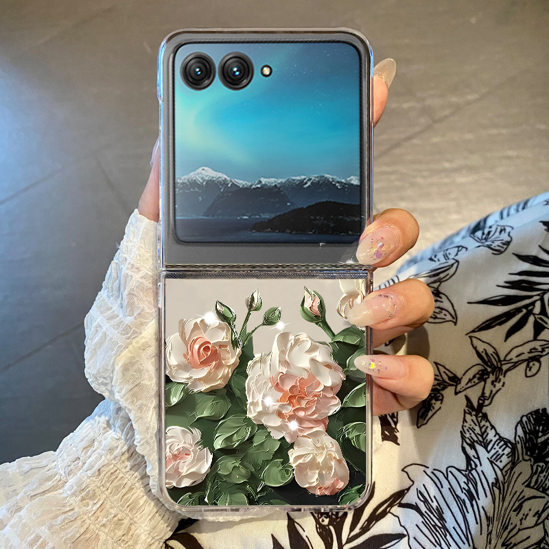 White Flowers Pattern Phone Ca - Phone Cases Transparent recension och pris
