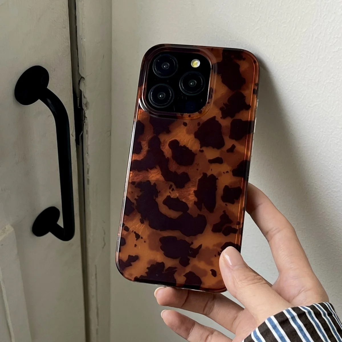 Retro Amber Texture Laser Phon - Phone Cases Leopard Print recension och pris