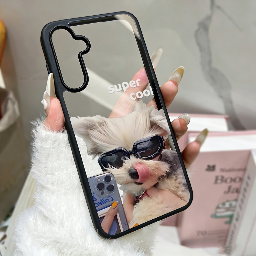 Cute Puppy Transparent Phone C - Phone Cases Transparent recension och pris