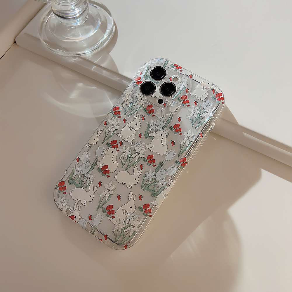 Cute Cartoon Bunny Flower Tran - Cute Cartoon Case recension och pris