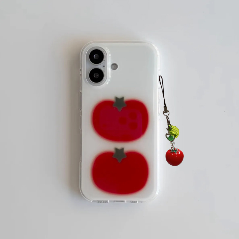 Korean Ins Two Ted Tomato Cart - Cute Cartoon Case recension och pris