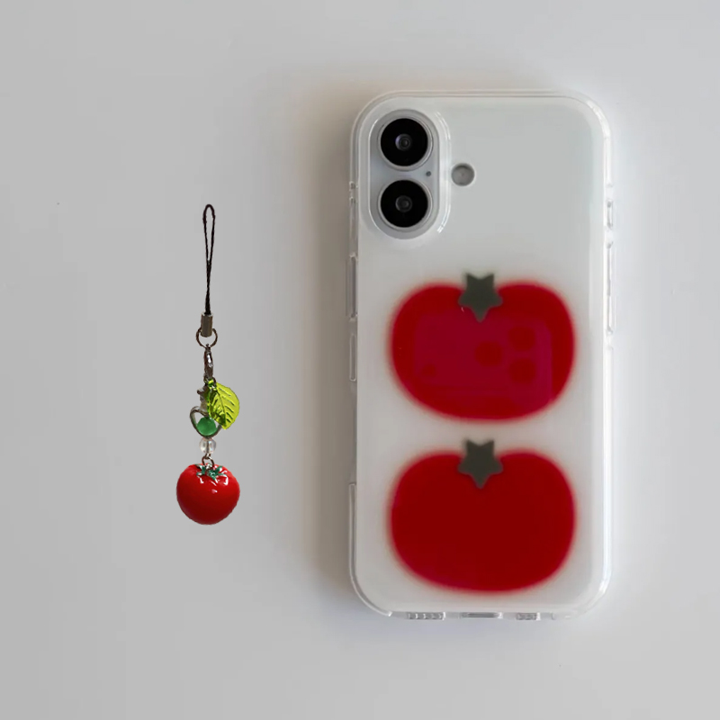 Korean Ins Two Ted Tomato Cart - Cute Cartoon Case recension och pris