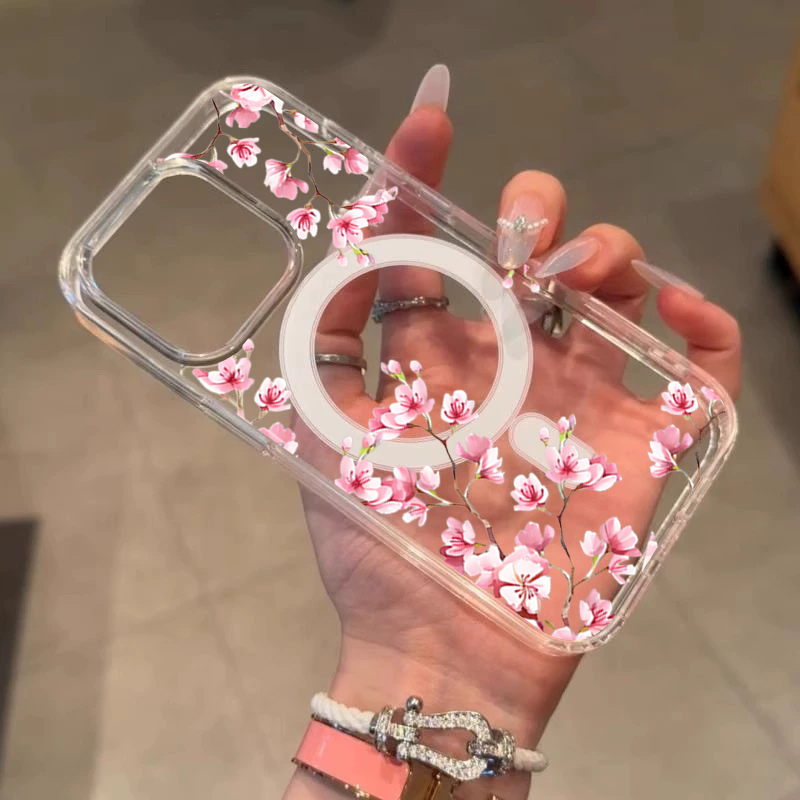 Luxury Pink INS Flowers Case F - Phone Cases Transparent recension och pris