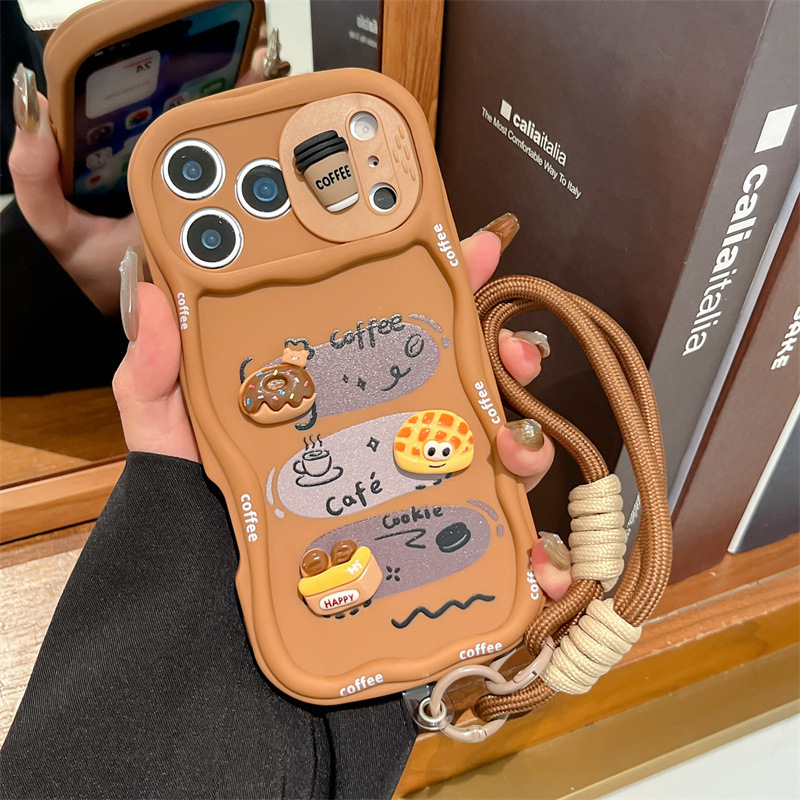 3D Cartoon Bread With Wrist St - Phone Cases With Charms recension och pris