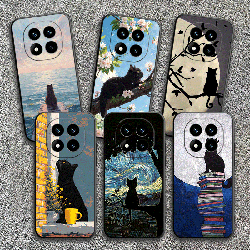 Black Cat Aesthetic Pattern So - Phone Cases Shein recension och pris