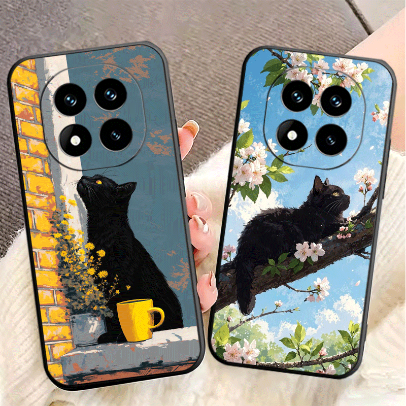 Black Cat Aesthetic Pattern So - Phone Cases Shein recension och pris