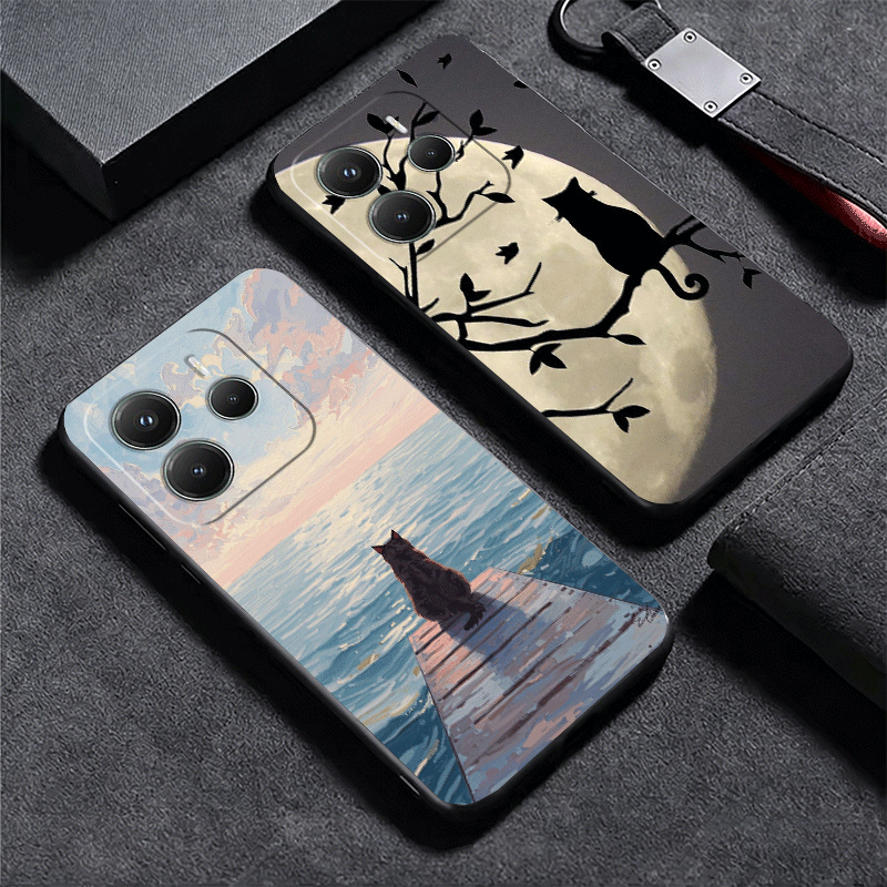 Black Cat Aesthetic Pattern So - Phone Cases Shein recension och pris