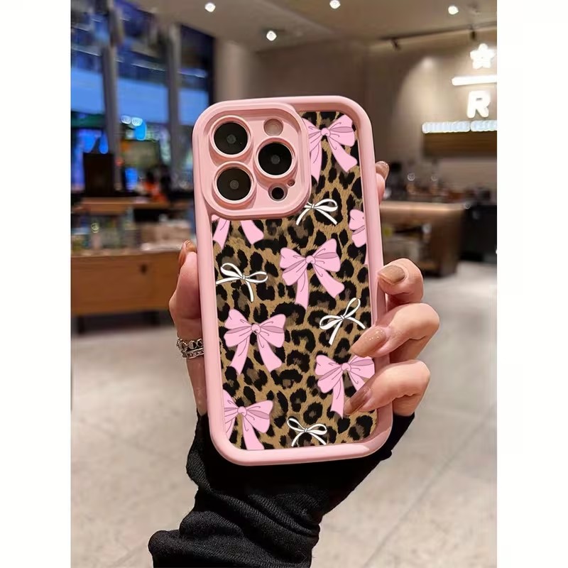 Leopard Print Bow Phone Case F - Phone Cases Leopard Print recension och pris