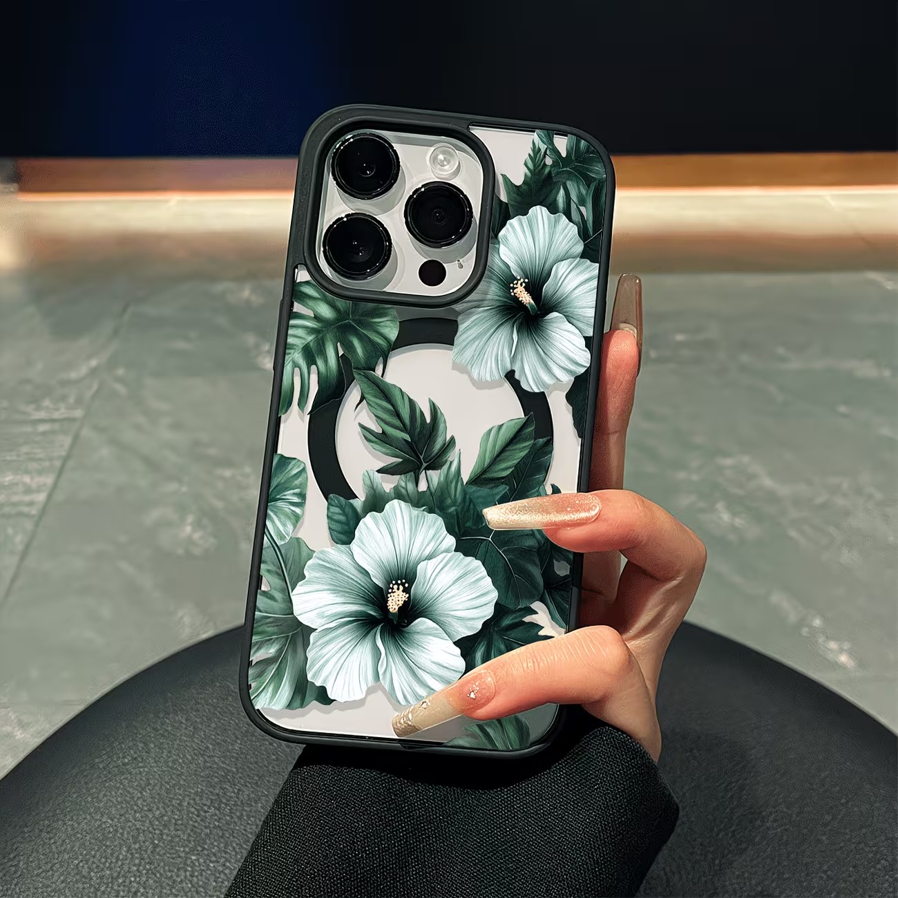 Green Floral Print Phone Case  - Phone Cases Transparent recension och pris