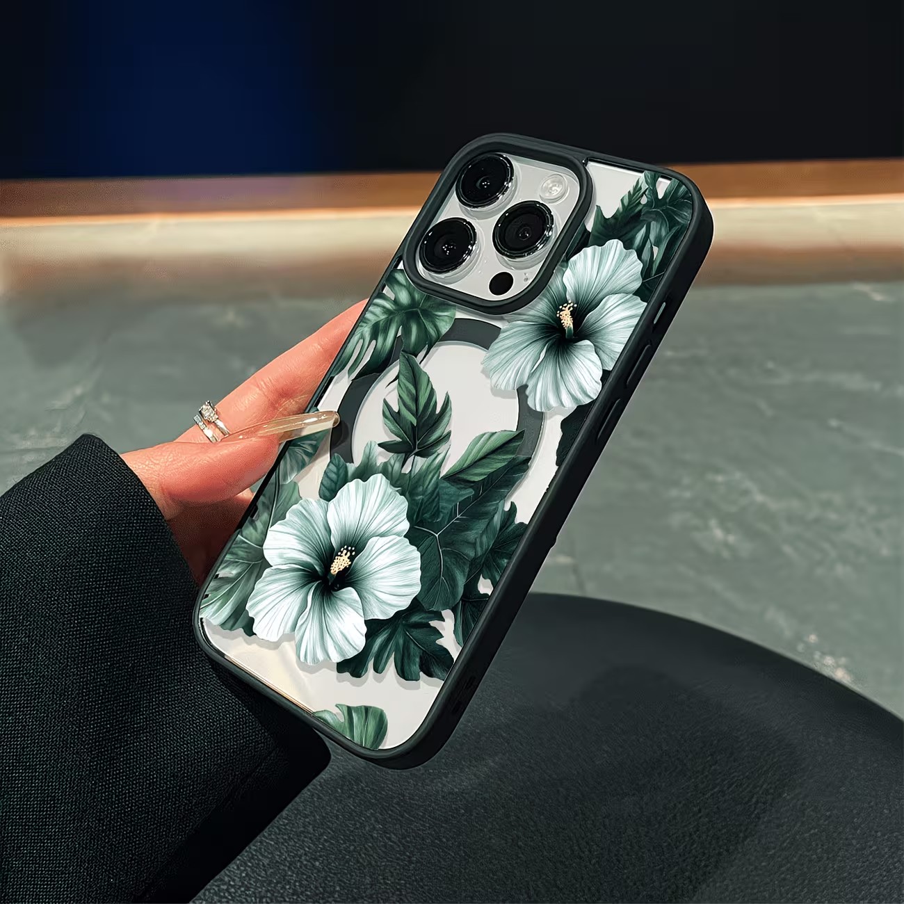Green Floral Print Phone Case  - Phone Cases Transparent recension och pris