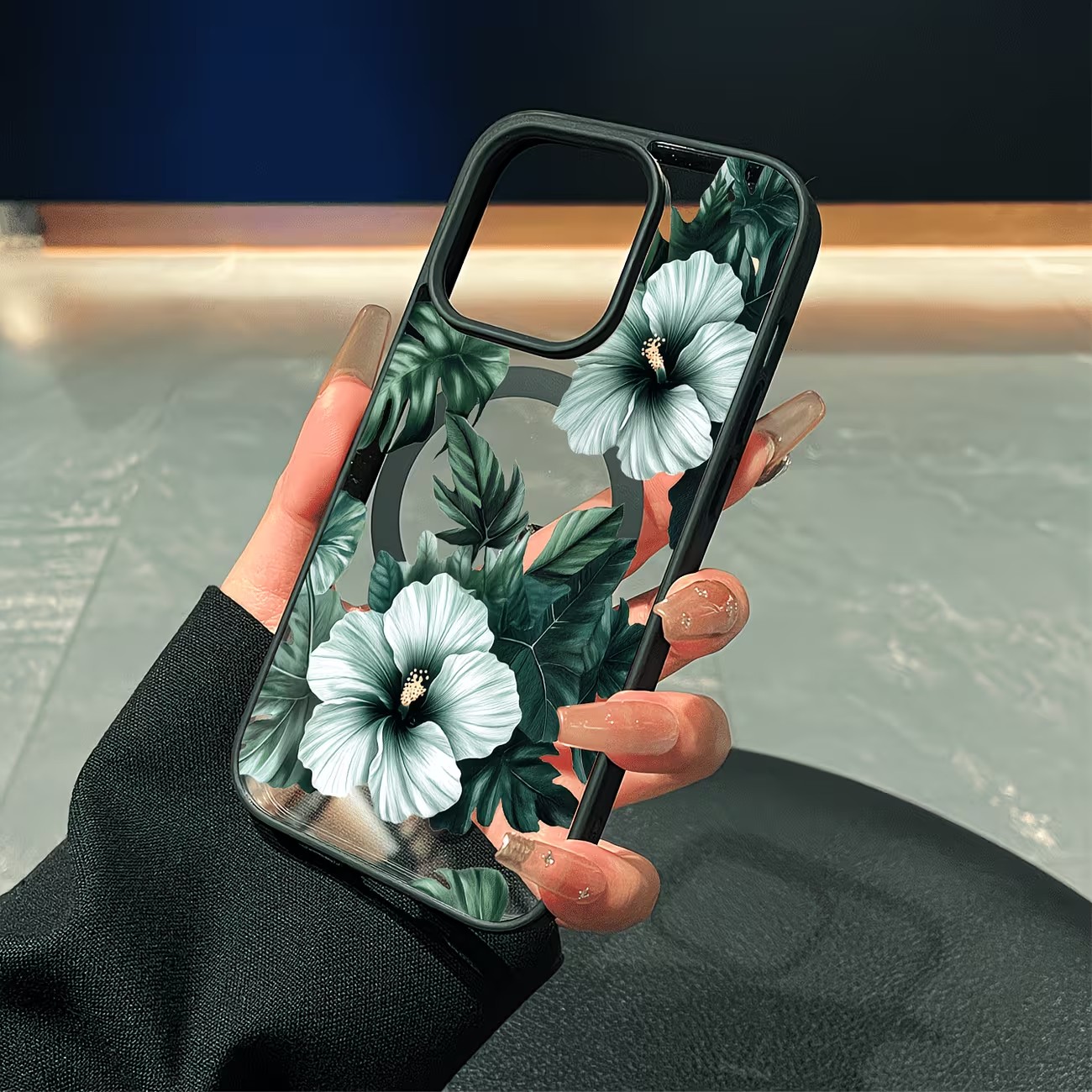 Green Floral Print Phone Case  - Phone Cases Transparent recension och pris