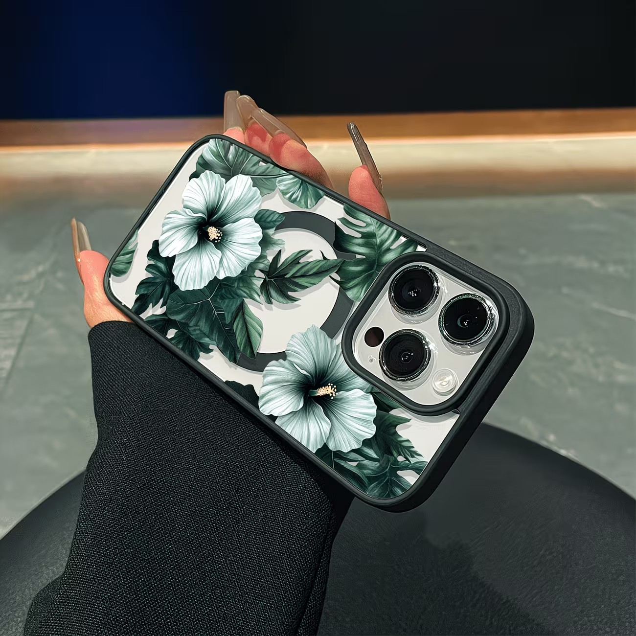 Green Floral Print Phone Case  - Phone Cases Transparent recension och pris